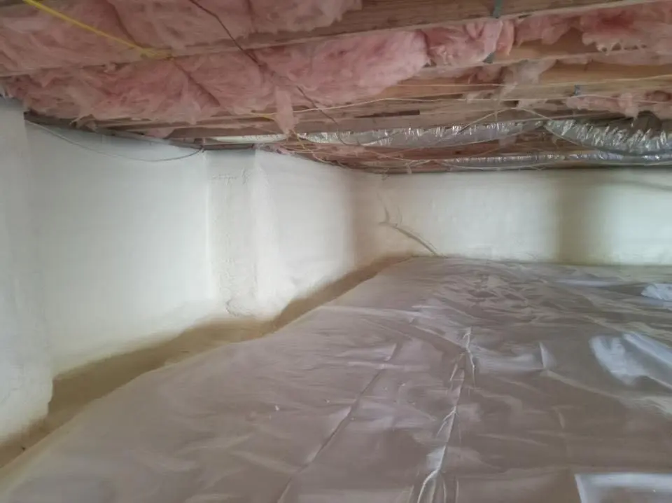 Crawl space encapsulation with closed-cell spray foam for Attic Insulation in Port Chester